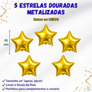 Kit Decoração Brasil Copa 2026 Balões + Cortina Metalizada + Camisa Balão + Estrelas Futebol