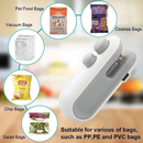 1/2/3/4 Peças Mini Máquina Seladora Recarregável Para Embalagens Plásticas - Selagem Rápida/ Alta Qualidade/ Promoção
