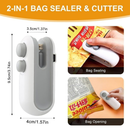 1/2/3/4 Peças Mini Máquina Seladora Recarregável Para Embalagens Plásticas - Selagem Rápida/ Alta Qualidade/ Promoção