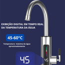 Torneira Elétrica Para Cozinha Banheiro Com Visor de Temperatura Regulagem e Giratória 360°