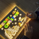 Luminária LED Escrever Abajur 3D Quadro De Notas Cores Mensagens Acrílico Iluminado Apagamento 15x15 20x20 30x20 yb
