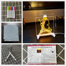 Luminária LED Escrever Abajur 3D Quadro De Notas Cores Mensagens Acrílico Iluminado Apagamento 15x15 20x20 30x20 yb