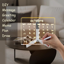 Luminária LED Escrever Abajur 3D Quadro De Notas Cores Mensagens Acrílico Iluminado Apagamento 15x15 20x20 30x20 yb