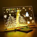 Luminária LED Escrever Abajur 3D Quadro De Notas Cores Mensagens Acrílico Iluminado Apagamento 15x15 20x20 30x20 yb
