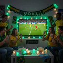 Cordão de Luz LED Bolas de Futebol 2 Metros com 8 LEDs Decorativos