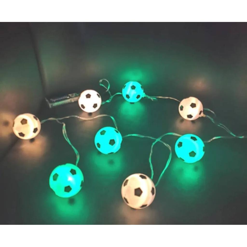 Cordão Led Bolas De Futebol Decoração Luminoso Copa Do Mundo