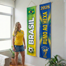 Kit 2 Faixas Premium Brasil Decoração Unica Exclusiva Peças Painel Vertical Copa 2026