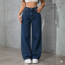 Calça Jeans Wide Leg Feminina Cintura Alta Premium